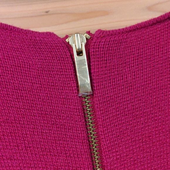 Talbots 100% Merino Wool Fuschia Sweater Dress - Picture 6 of 14